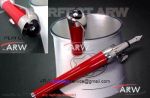 Perfect Replica AAA Montblanc Etoile De Red Fountain Pens - Stainless Steel Clip